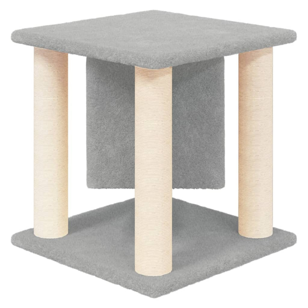 Vidaxl Rascador Para Gatos Con Postes De Sisal Gris Claro 37 Cm_4