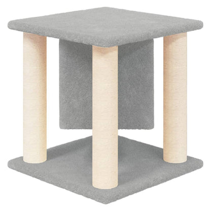 Vidaxl Rascador Para Gatos Con Postes De Sisal Gris Claro 37 Cm_4