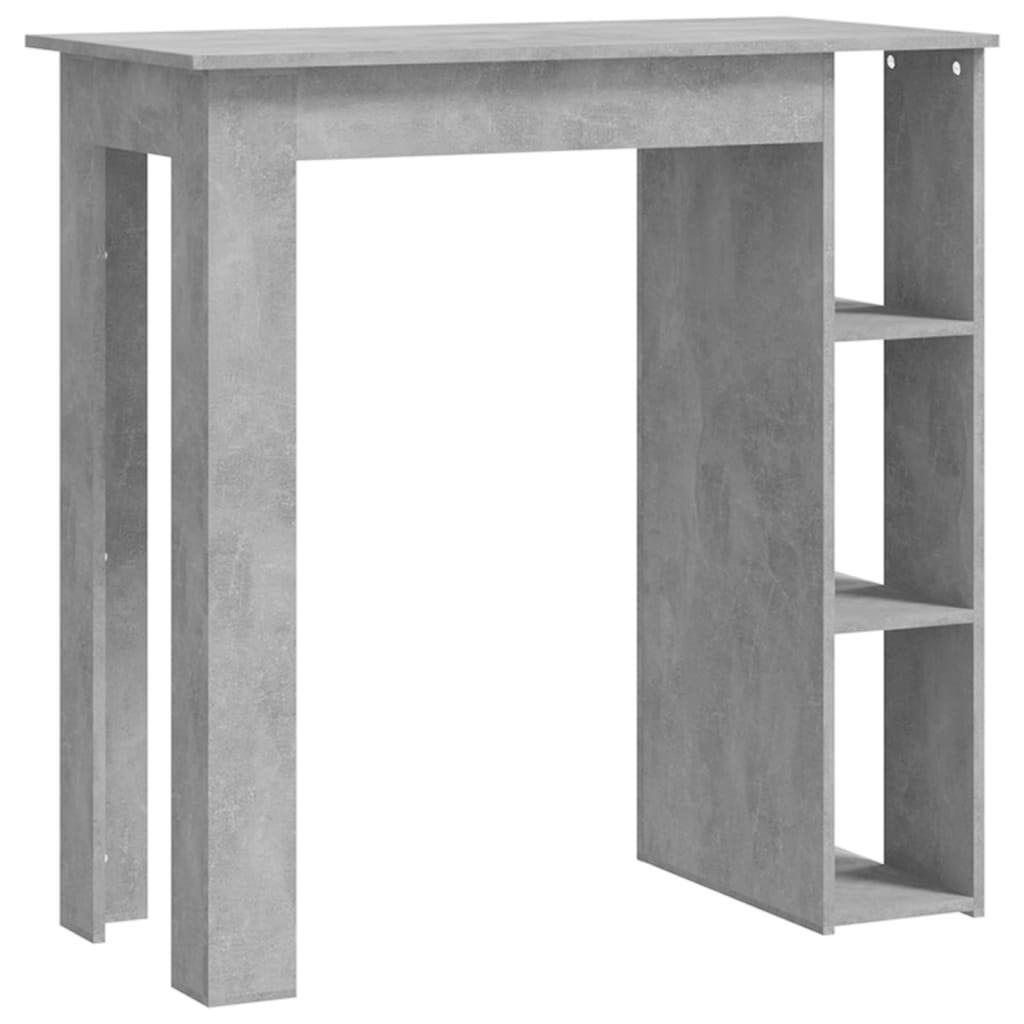 Mesa Bar Con Estante Contrachapada Gris Hormigón 102x50x103,5cm_0