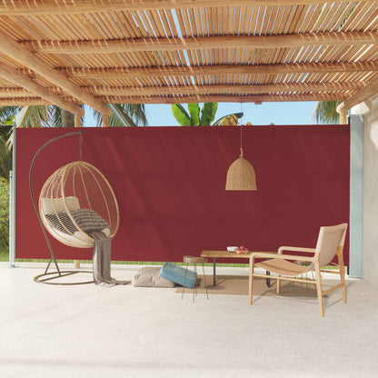 Vidaxl Toldo Lateral Retráctil Para Patio Rojo 220x600 Cm_1