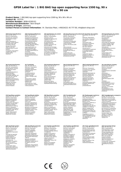 Big Bag Abierto 90x90x90 Cm, 1500 Kg_1