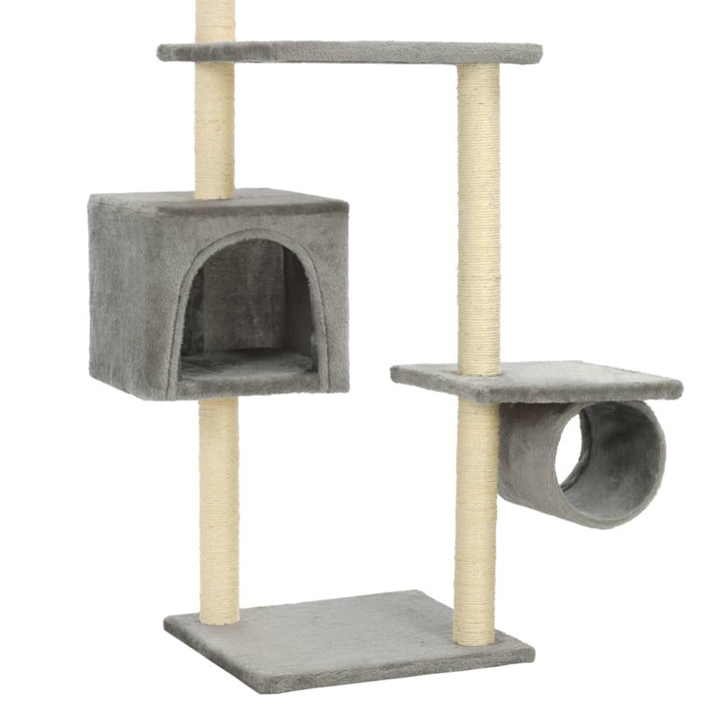 Vidaxl Rascador Para Gatos Con Poste Rascador De Sisal 260 Cm Gris_5