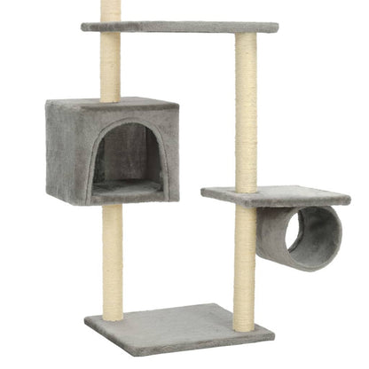 Vidaxl Rascador Para Gatos Con Poste Rascador De Sisal 260 Cm Gris_5