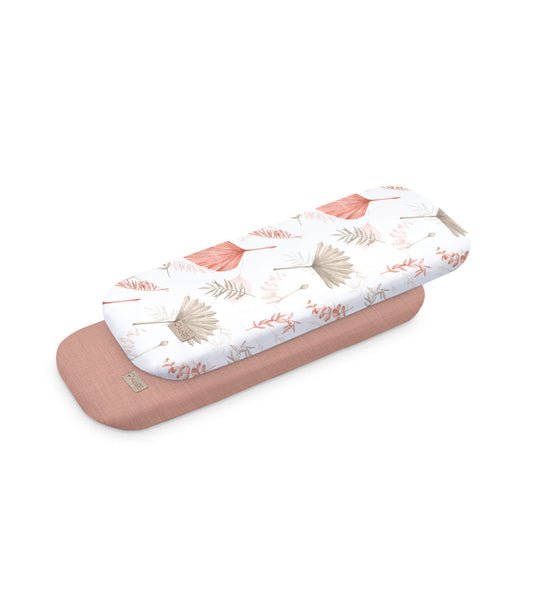 Pack 2 Bajeras Capazo Algodón Satinado 80x35 Boho Rusty