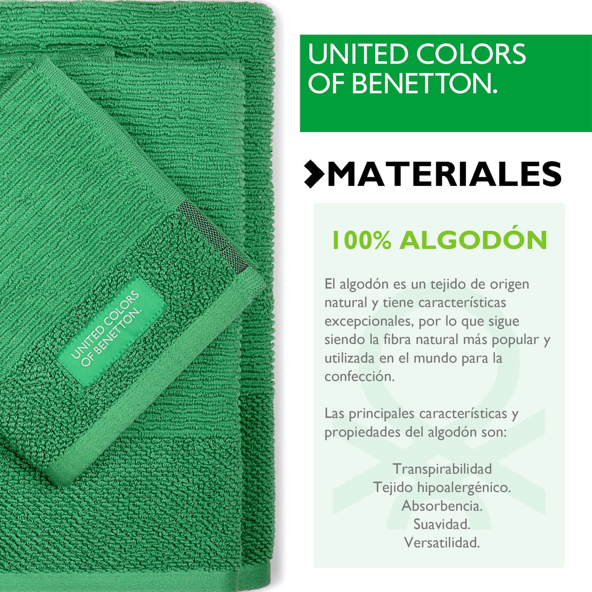 Pack De 2 Set De 3 Toallas De Baño Cada Uno En Color Azul Y Otras En Verde_2