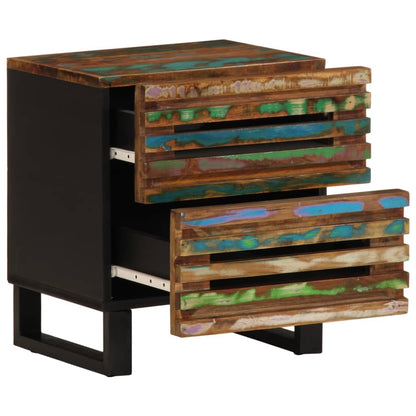 Mesitas De Noche 2 Uds De Madera Maciza Reciclada 40x34x46 Cm_1