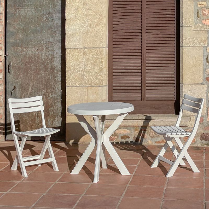 Pack 2 Sillas De Exterior Plegables Hoku Polipropileno, Blanco, 44 X 78 X 41_4