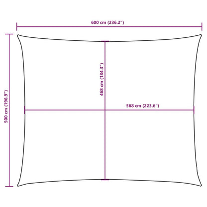 Vidaxl Toldo De Vela Rectangular Tela Oxford Blanco 5x6 M_2