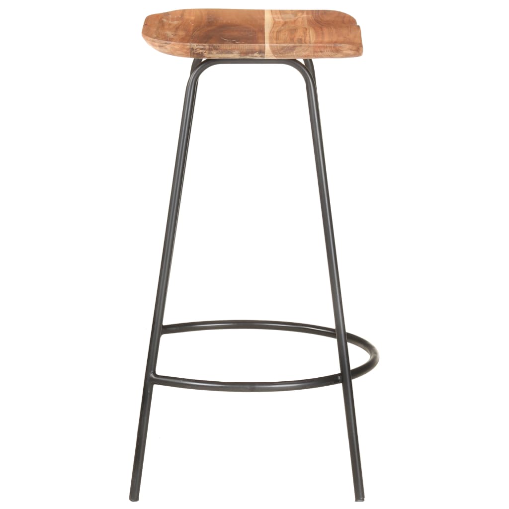 Taburetes De Cocina 4 Unidades Madera Maciza De Acacia_3