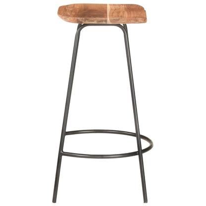 Taburetes De Cocina 4 Unidades Madera Maciza De Acacia_3