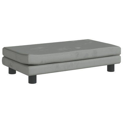 Cama De Perros Con Extensión Terciopelo Gris Claro 100x50x30 Cm / Vetonek_0