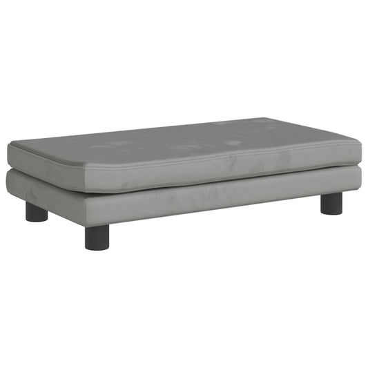 Cama De Perros Con Extensión Terciopelo Gris Claro 100x50x30 Cm / Vetonek_0