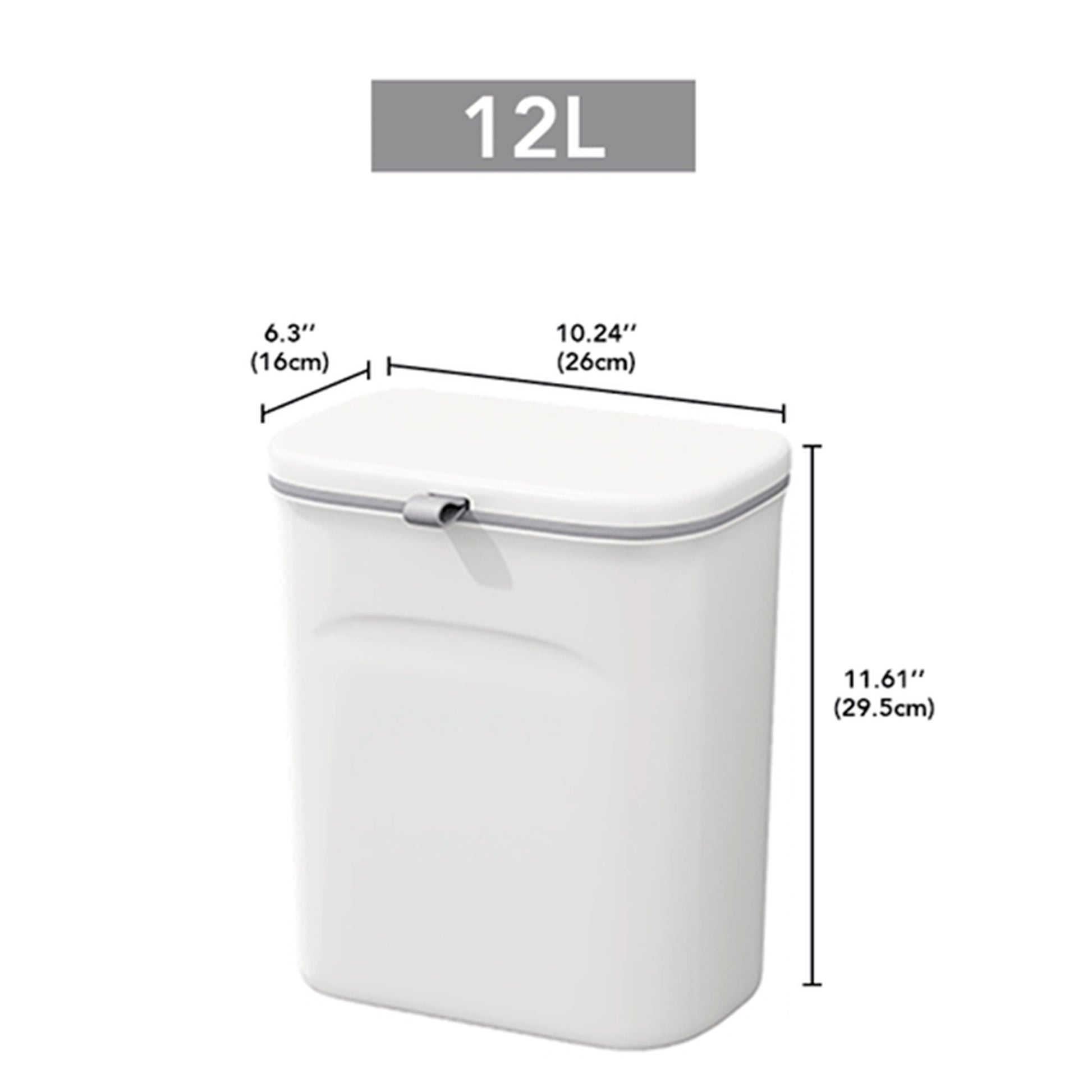 Set De 2 Cubos De Basura Multifuncionales Para Puerta O Pared De 8l Y 12l_2