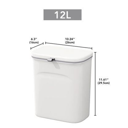 Set De 2 Cubos De Basura Multifuncionales Para Puerta O Pared De 8l Y 12l_2