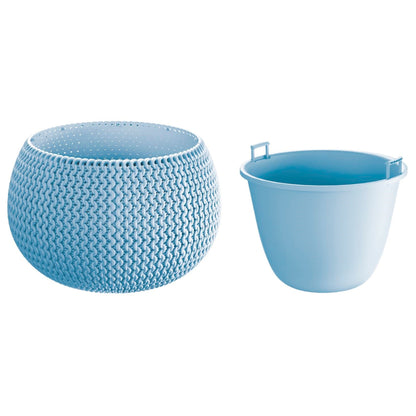 Maceta Redonda Con Deposito Splofy Bowl De Plastico En Color Gris Hielo 18 (largo) X 18 (ancho) X 13 (altura) Cm_0