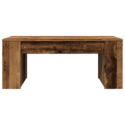 Mesa De Centro Madera Ingeniería Madera Envejecida 102x55x42 Cm_2