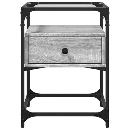Mesita De Noche Madera De Ingeniería Gris Sonoma 40x40x55 Cm_2
