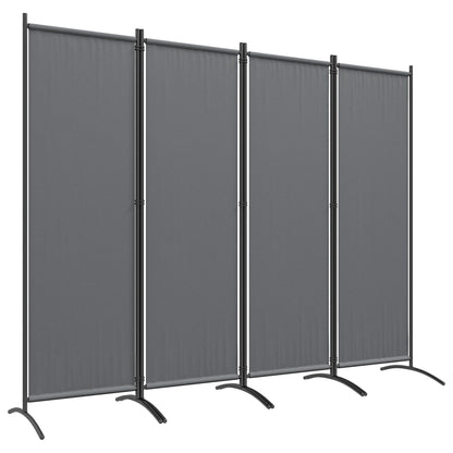Outsunny Biombo Separador De Ambientes De 4 Paneles Plegable 221x172 Cm Gris_0