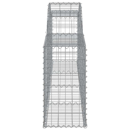 Cestas De Gaviones 13 Uds Forma De Arco Hierro 300x30x60/80 Cm_4