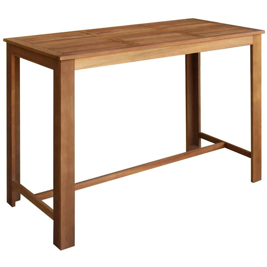 Mesa De Bar De Madera Maciza De Acacia 150x70x105 Cm_0