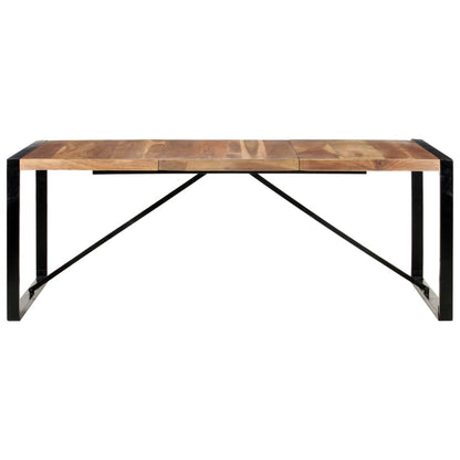 Mesa De Comedor Madera Maciza Con Acabado Sheesham 200x100x75cm_0