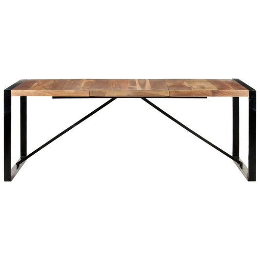 Mesa De Comedor Madera Maciza Con Acabado Sheesham 200x100x75cm_0