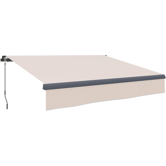 Outsunny Toldo Manual Retráctil 3x2 M Ajustable Con Manivela Protección Uv50+_0