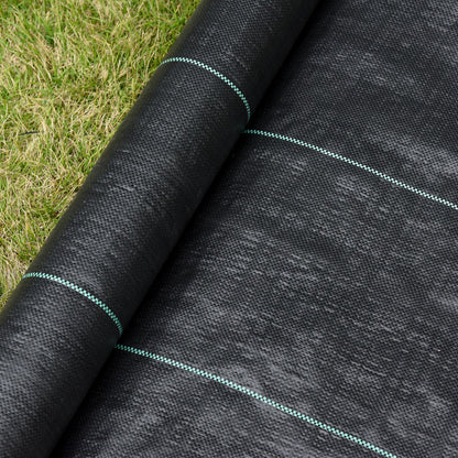 Outsunny Rollo De Malla Geotextil 1x50 M Malla De Jardín Contra Malas Hierbas_3