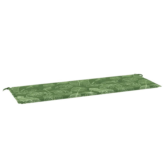 Vidaxl Cojín Banco De Jardín Tela Oxford Estampado Hojas 150x50x4 Cm_0