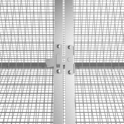 Vidaxl Jaula Para Conejos Acero Galvanizado Gris 201,5x80,5x71 Cm_4