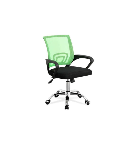 Silla De Estudio Juvenil Martina En Verde Y Negro. Alto: 88-98, Ancho: 57, Fondo: 53.5_0