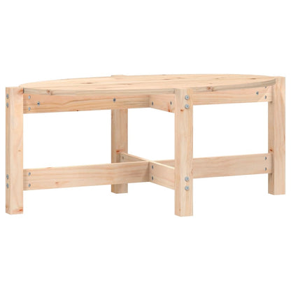 Mesa De Centro De Madera Maciza De Pino 87x48x35 Cm_0
