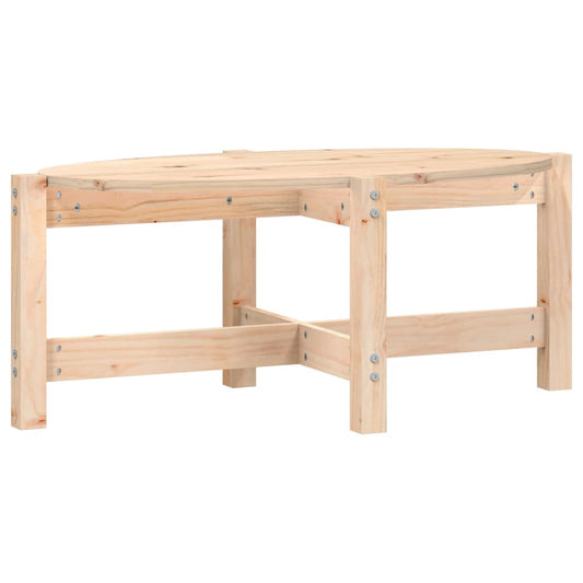Mesa De Centro De Madera Maciza De Pino 87x48x35 Cm_0