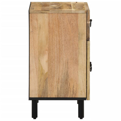 Mesita De Noche Madera Maciza De Mango 50x33x60 Cm_4