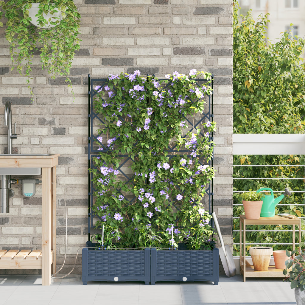 Vidaxl Jardineras Gris 80 X 40 X 126 Cm Acero_2