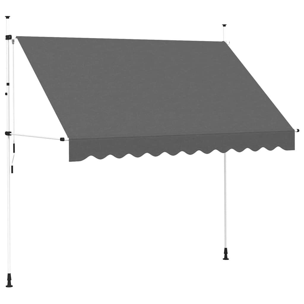 Toldo Retráctil De Operación Manual Antracita 300 Cm_0