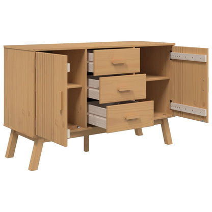 Aparador Olden Madera Maciza De Pino Marrón 114x43x73,5 Cm / Vetonek_3