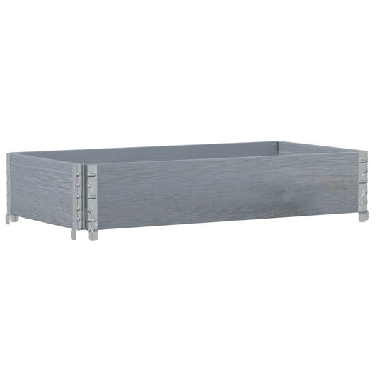 Jardinera De Madera Maciza De Pino Gris 100x50 Cm_0