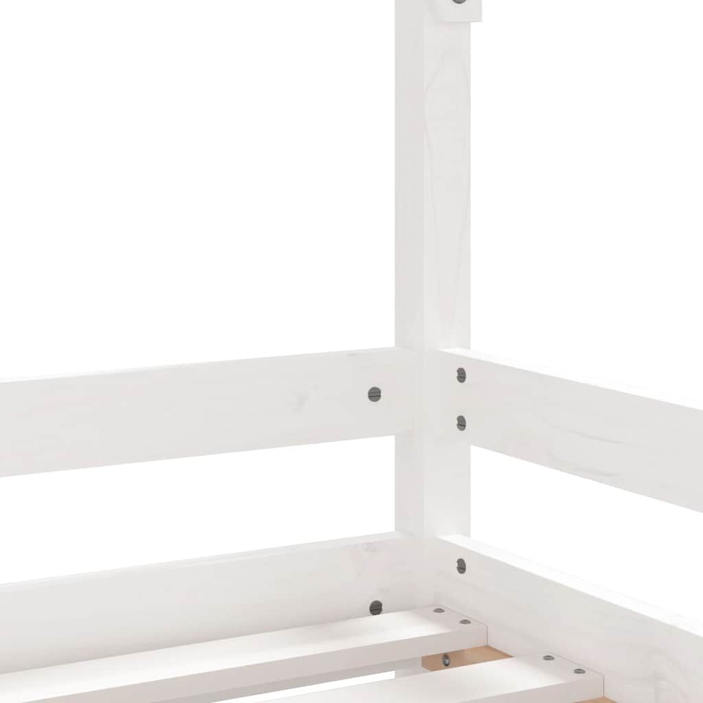 Vidaxl Estructura De Cama Para Niños Madera De Pino Blanco 80x160 Cm_4