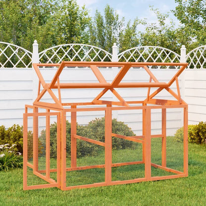 Vidaxl Corral De Madera Maciza Pino Marrón 141x94x104 Cm_1