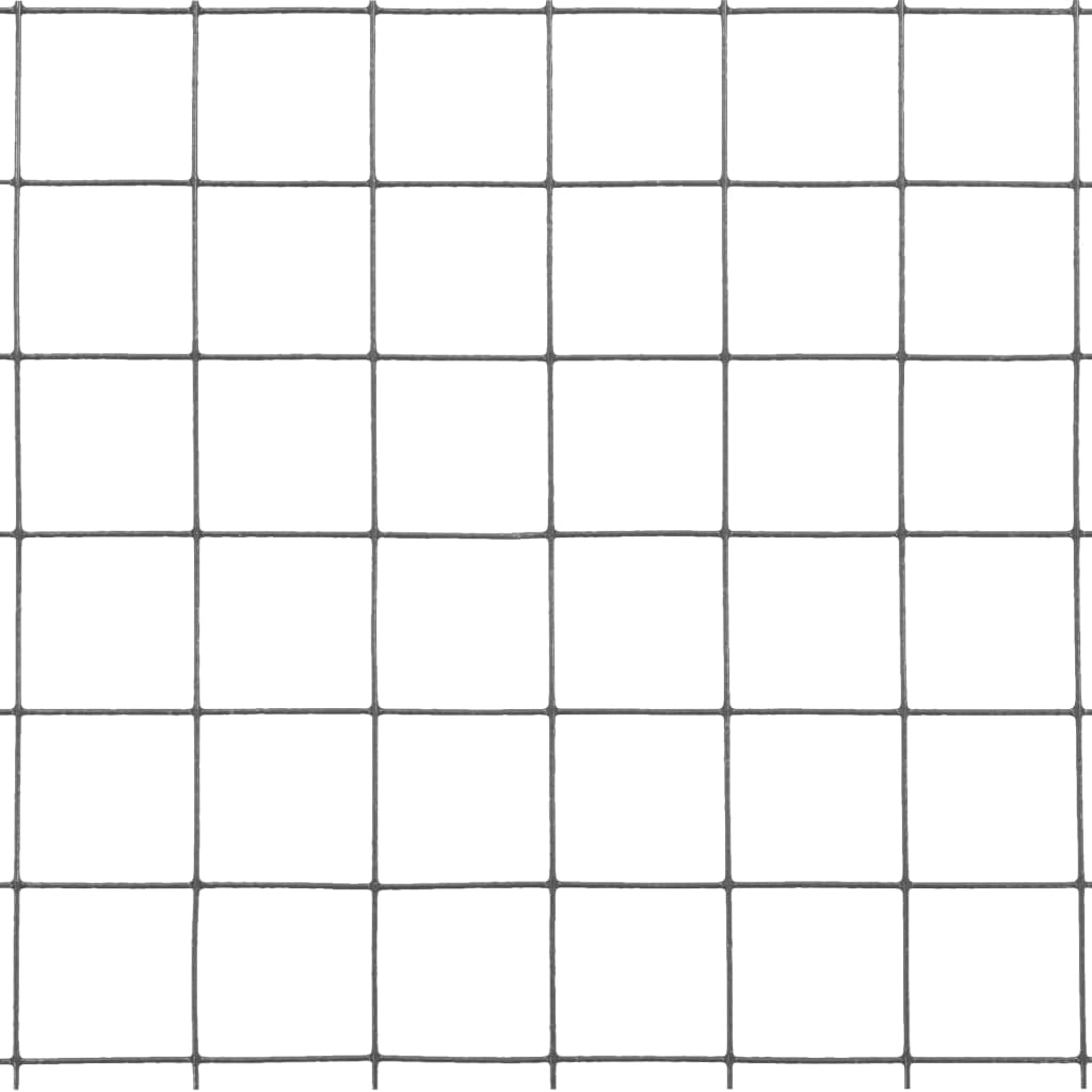 Alambrada De Gallinero Acero Revestimiento Pvc Gris 25x1 M / Vetonek_0