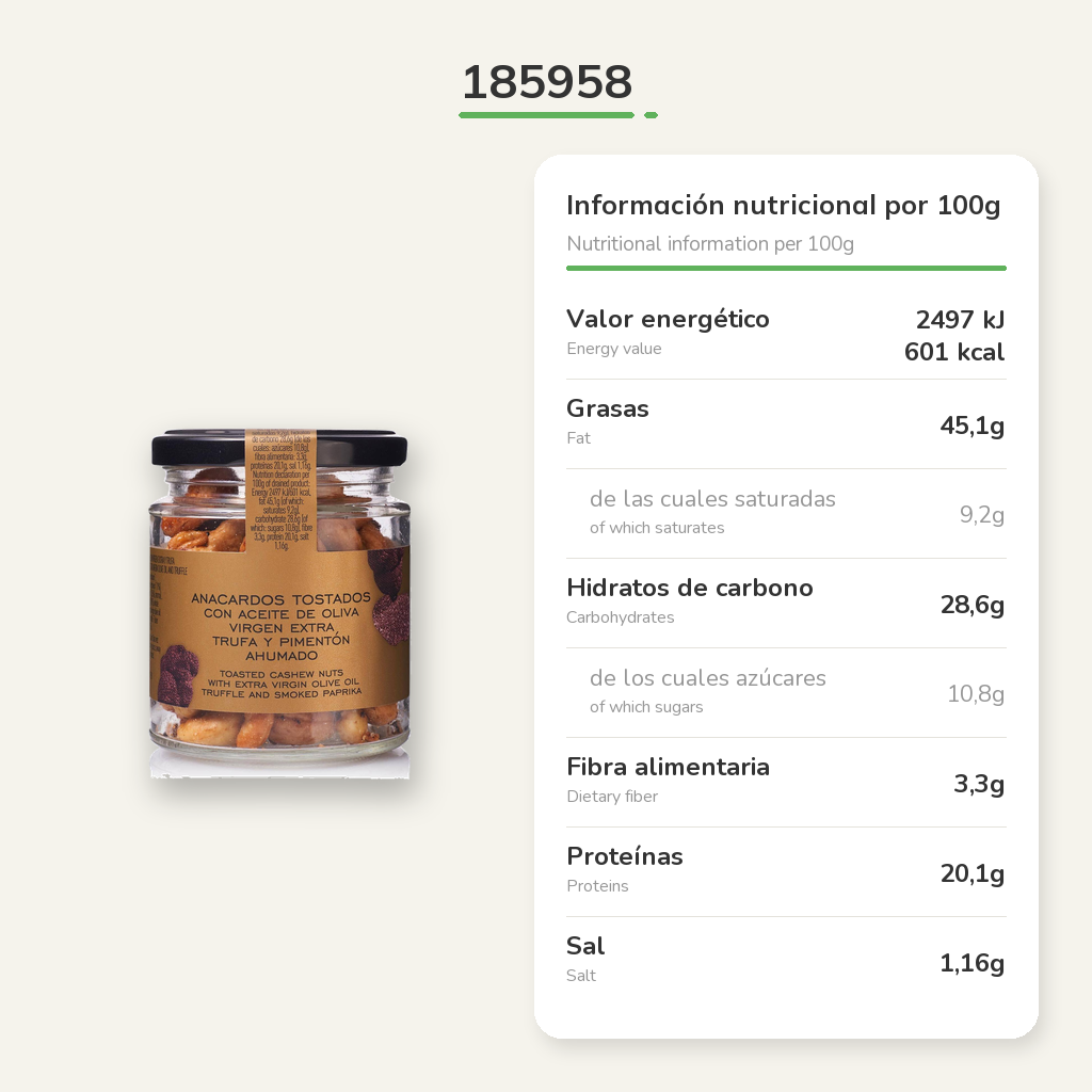Información nutricional