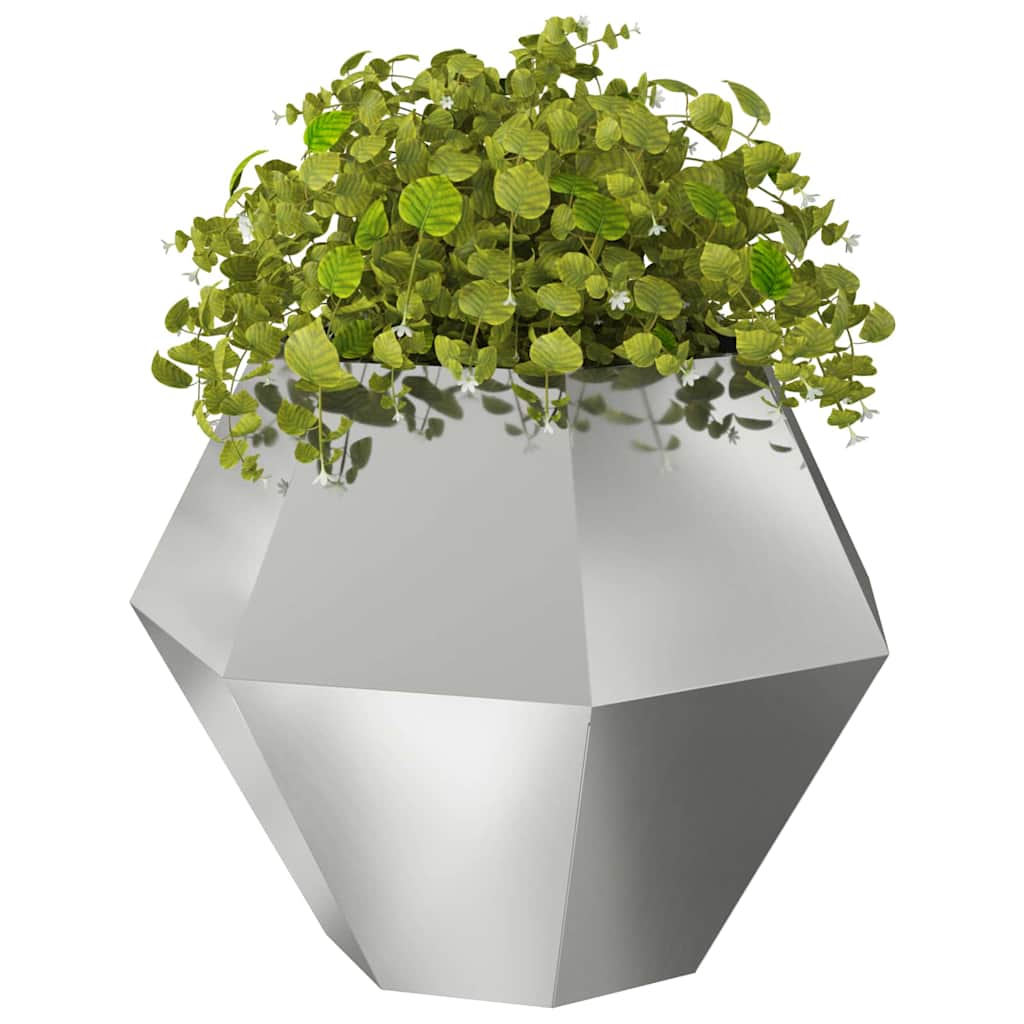 Jardinera 2 Uds. Plateado 100 X 100 X 80 Cm Acero Galvanizado_2