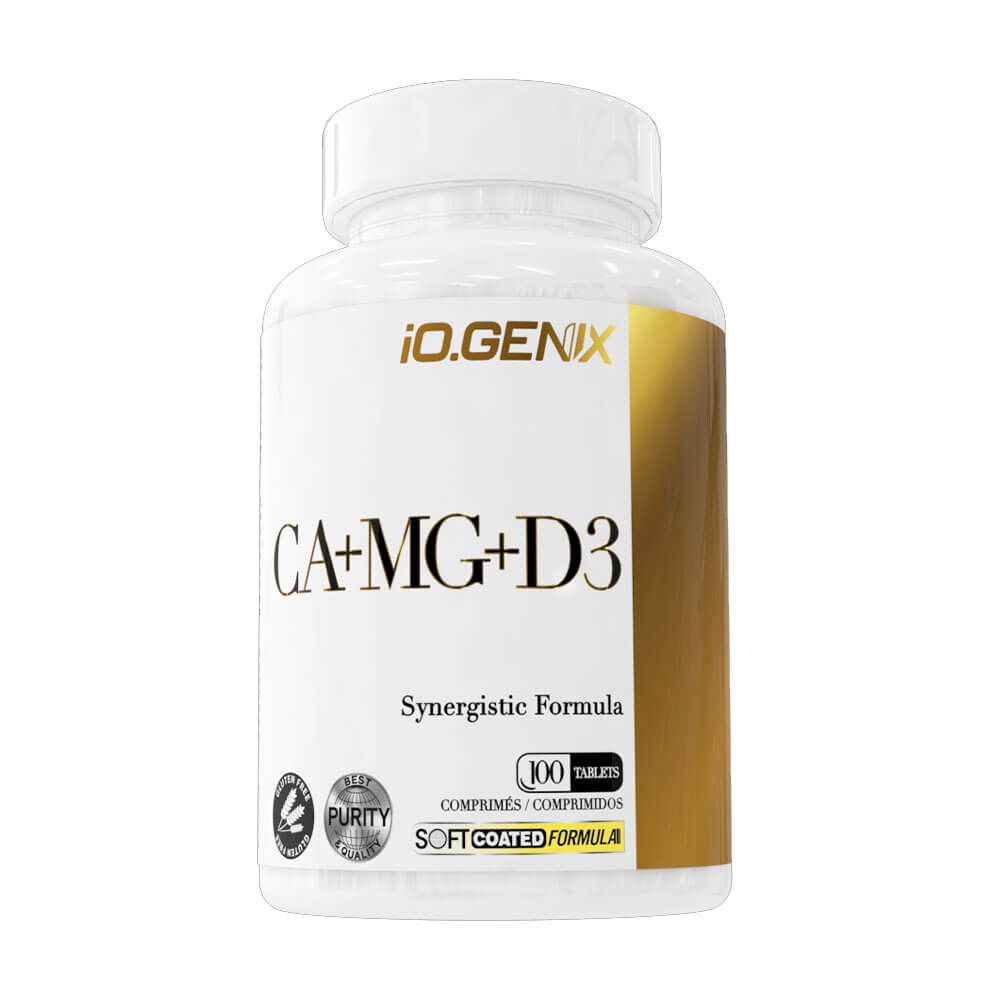Ca+mg+d3 (calcio+magnesio+vitamina D3) - 100 Tabletas - Minerales - Io.genix_0