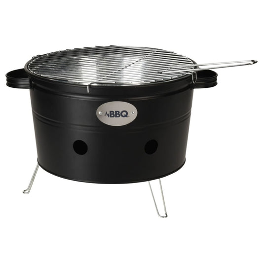 Progarden Barbacoa De Cubo Con 2 Asas Negro Mate 34,5 Cm / Vetonek_0