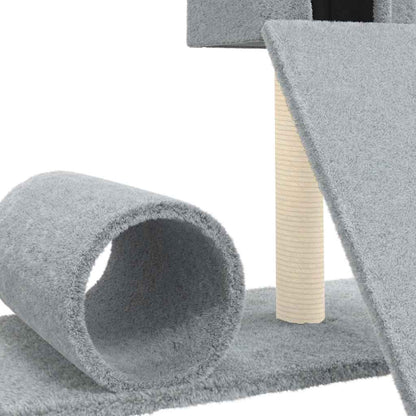 Rascador Para Gatos Con Postes De Sisal Gris Claro 59 Cm_5
