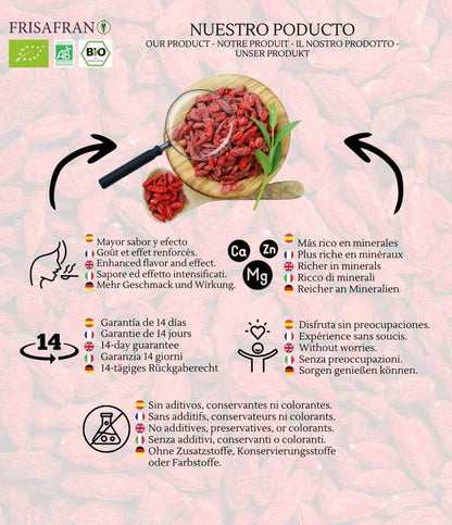 Bayas De Goji Deshidratadas Eco - Calidad Y Sabor | Frisafran 500 G_3