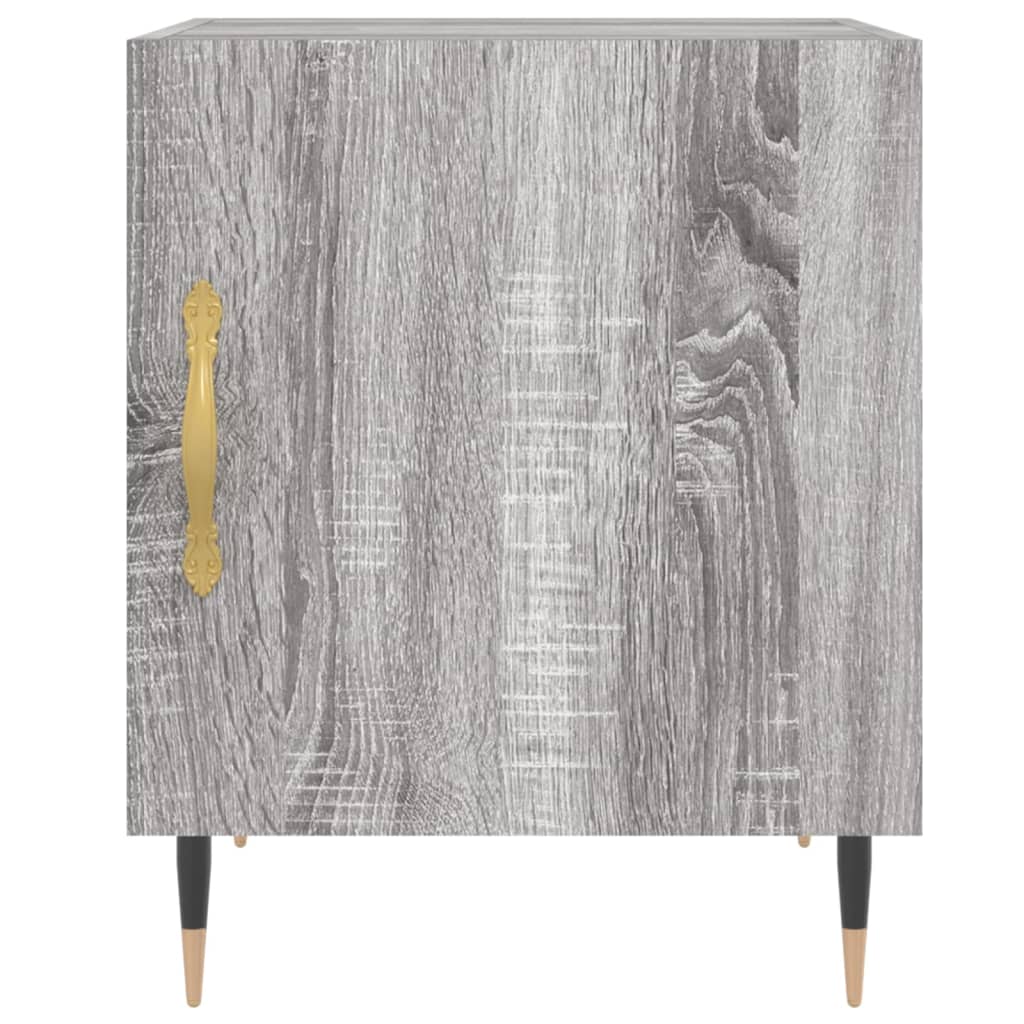 Mesita De Noche Madera De Ingeniería Gris Sonoma 40x40x50 Cm_2