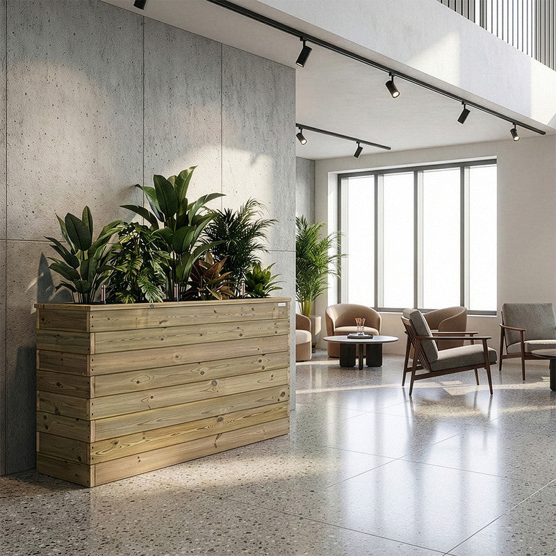 Jardinera De Madera Con Autorriego 110x40x80 Cm Nidum Basic Hortalia_1