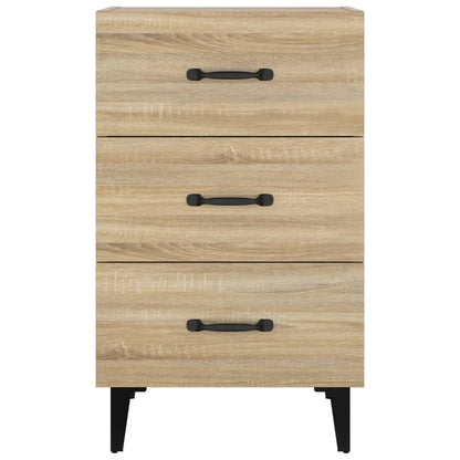 Mesita De Noche Madera De Ingeniería Roble Sonoma 40x40x66 Cm_1